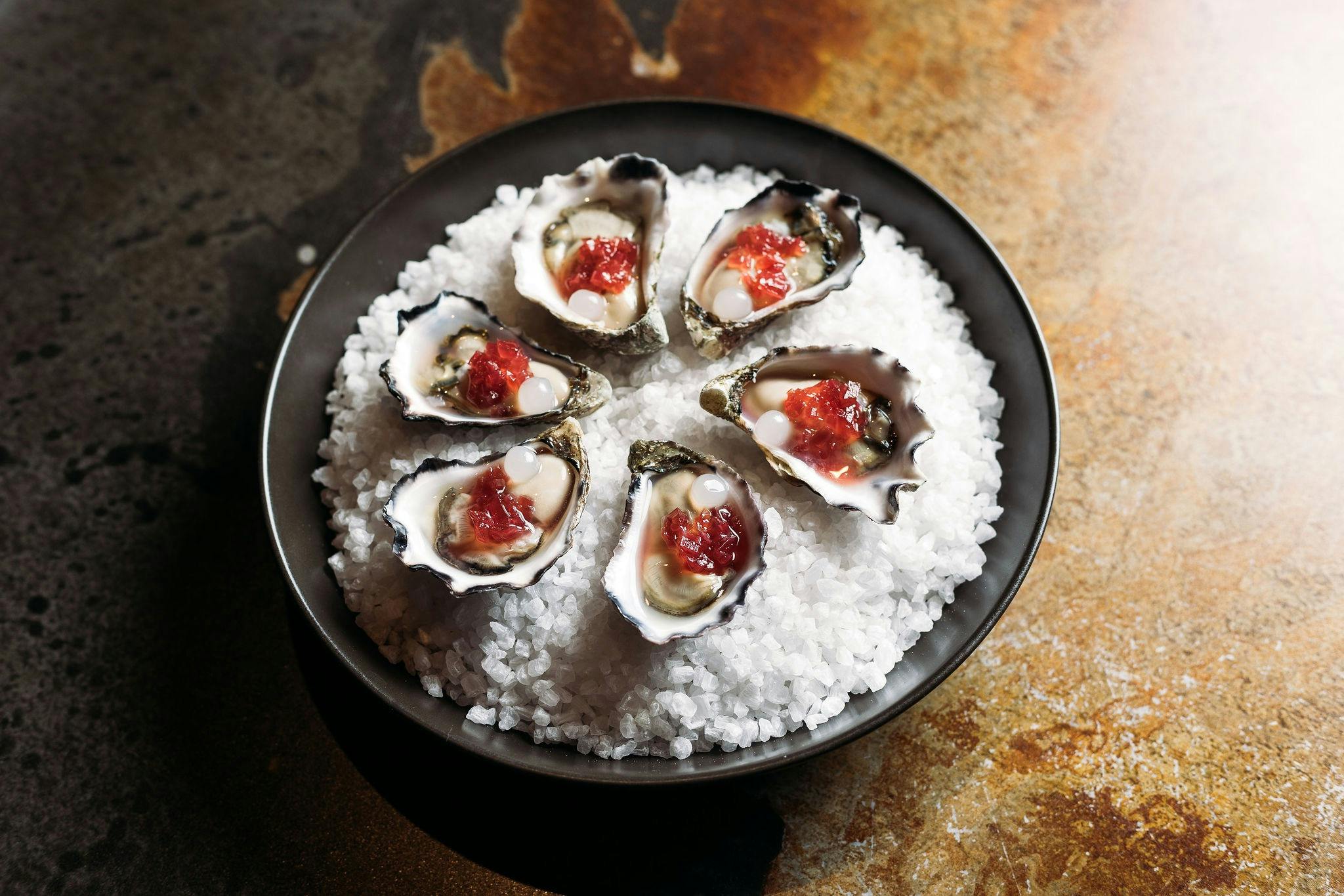 Oysters with dressing