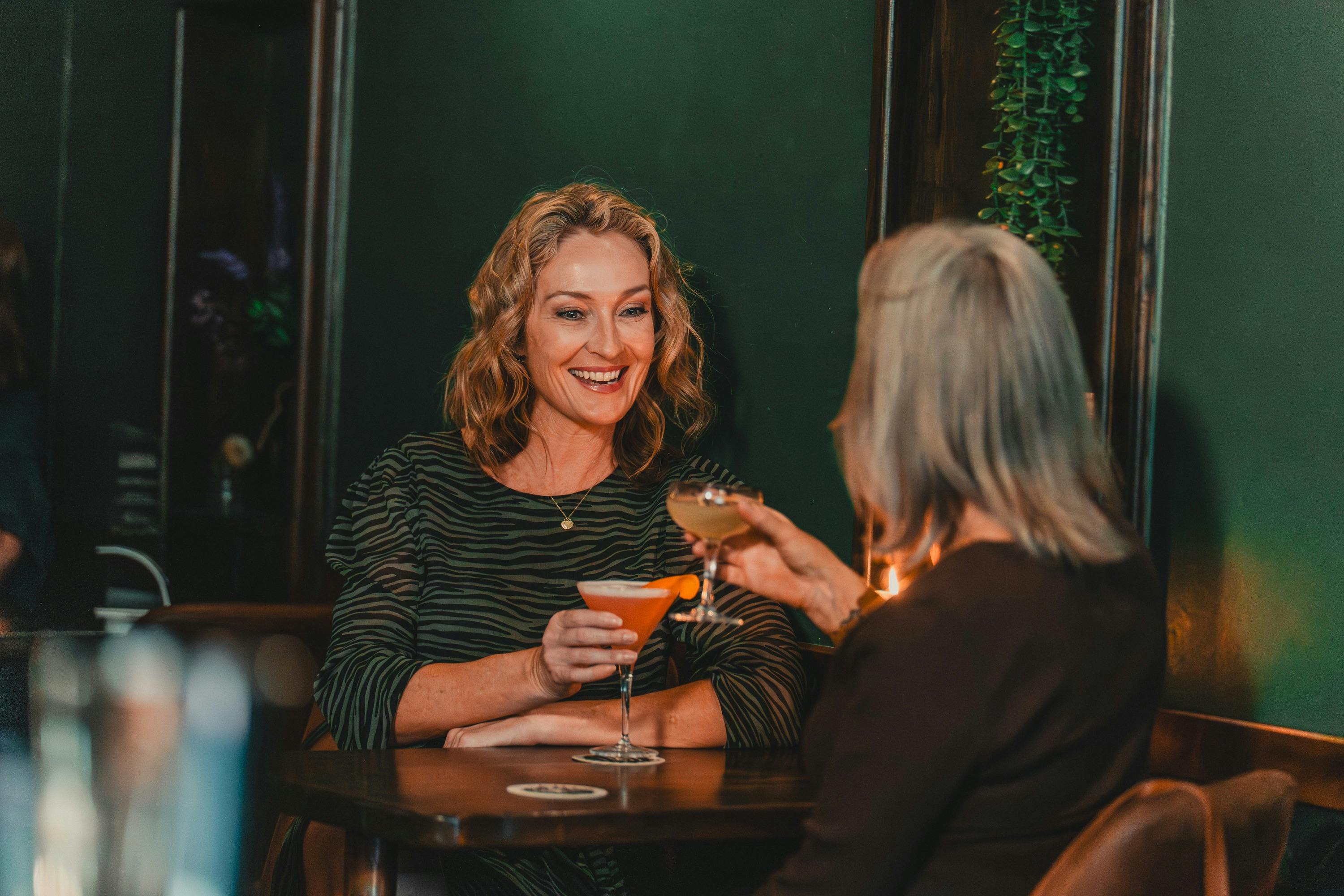 Couple enjoying cocktails