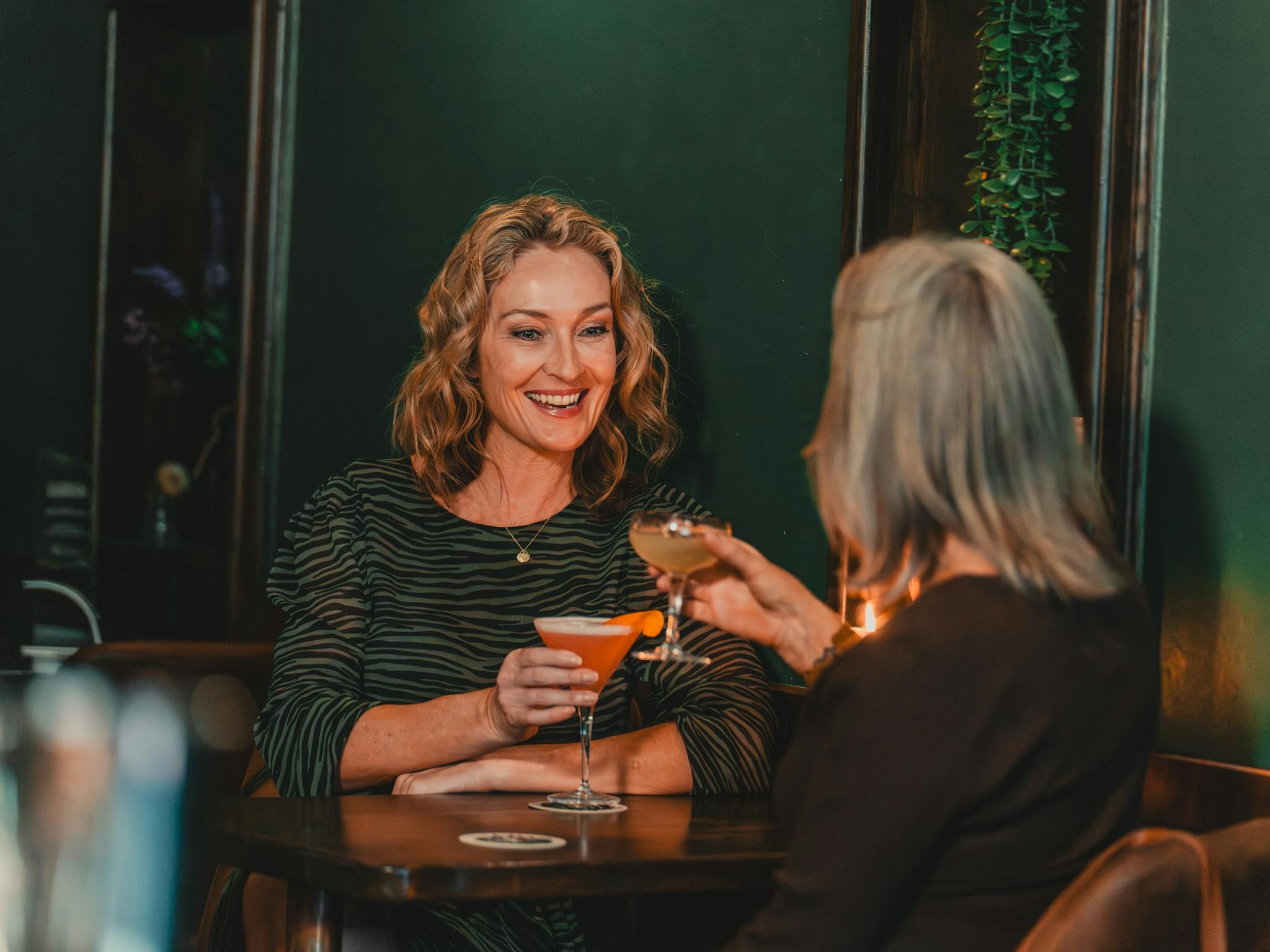 Couple enjoying cocktails