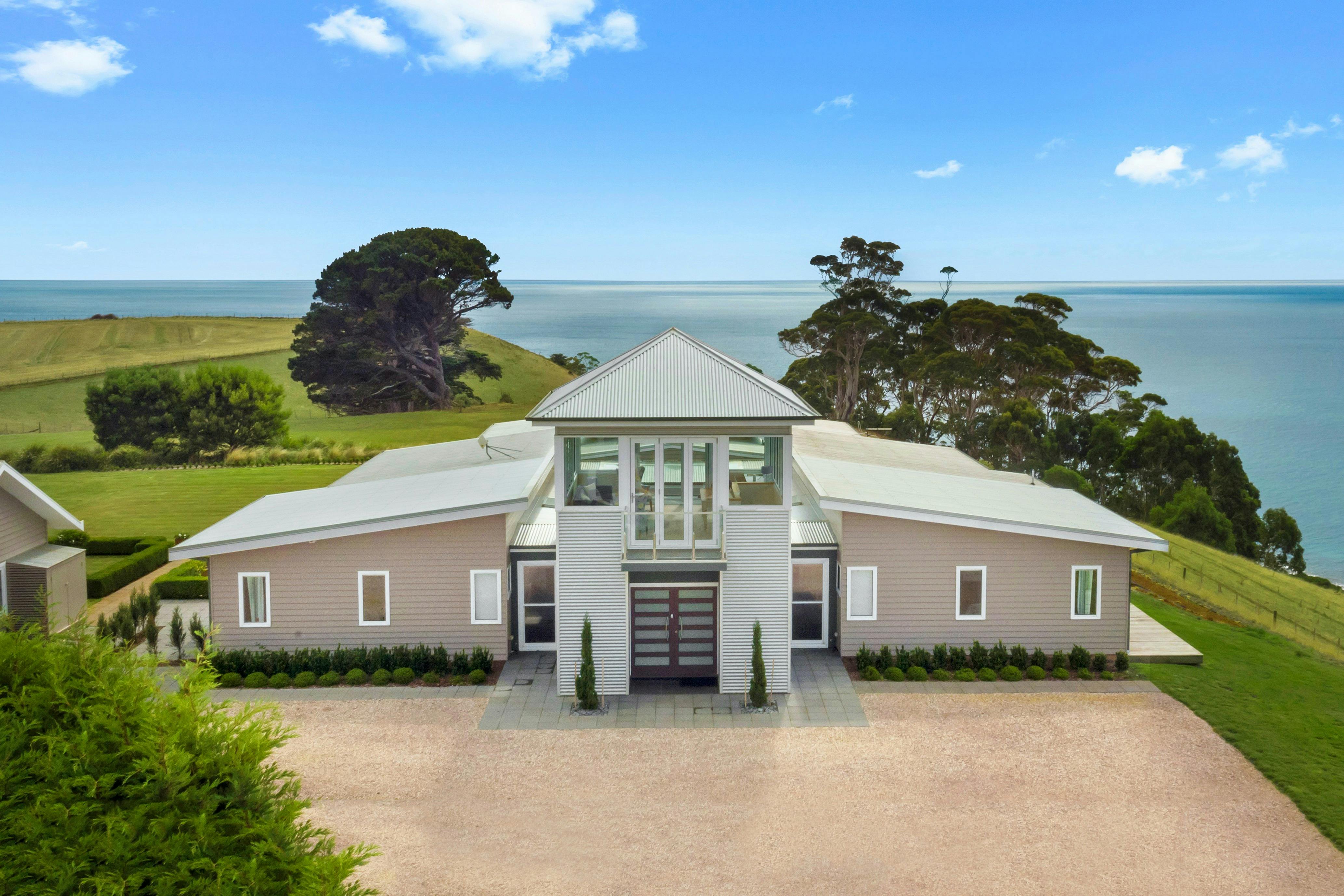 Table House sitting high above Bass Strait