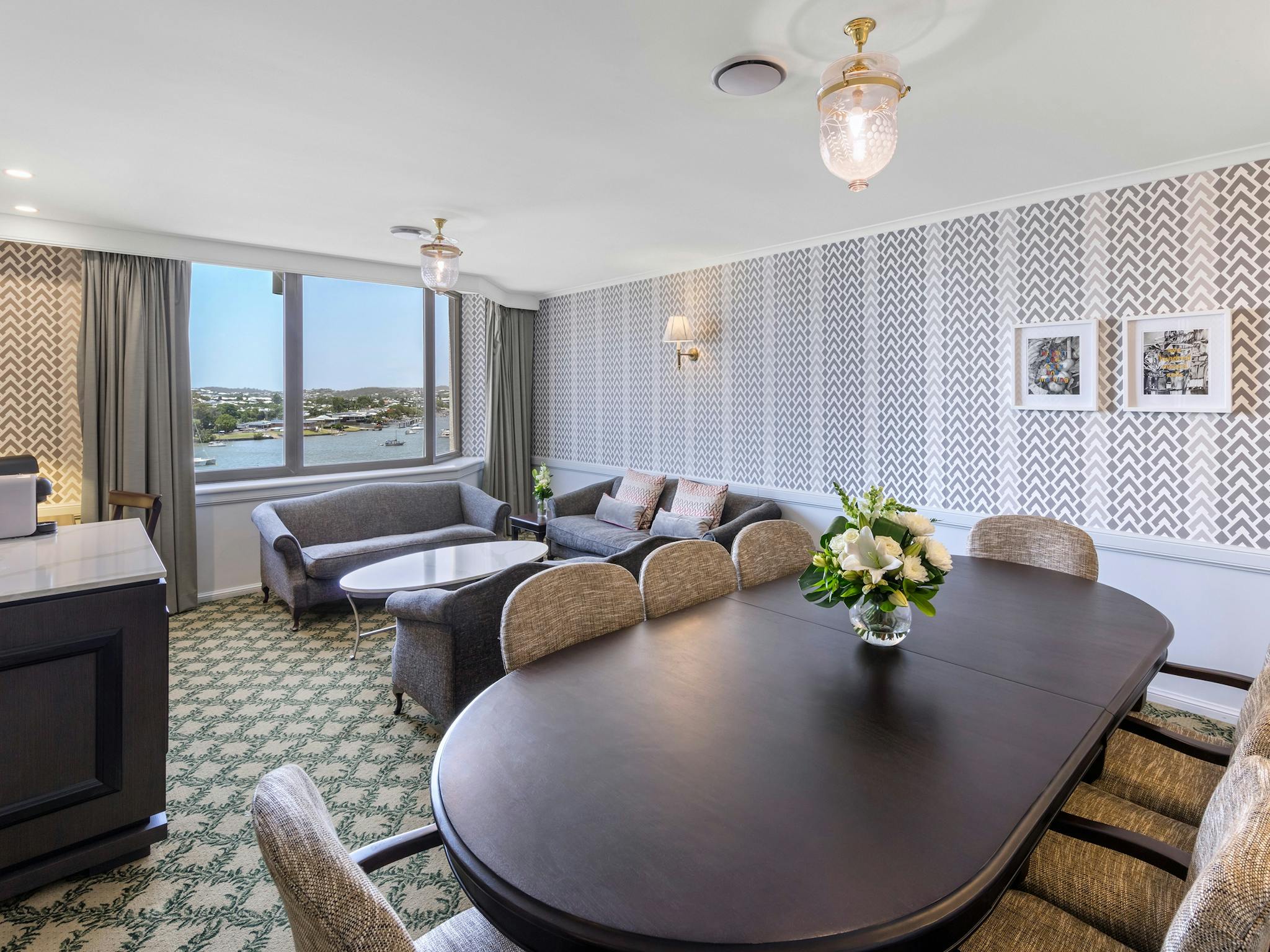 Kingsford Smith Suite - dining table view Kingsford Smith Suite - dining table view