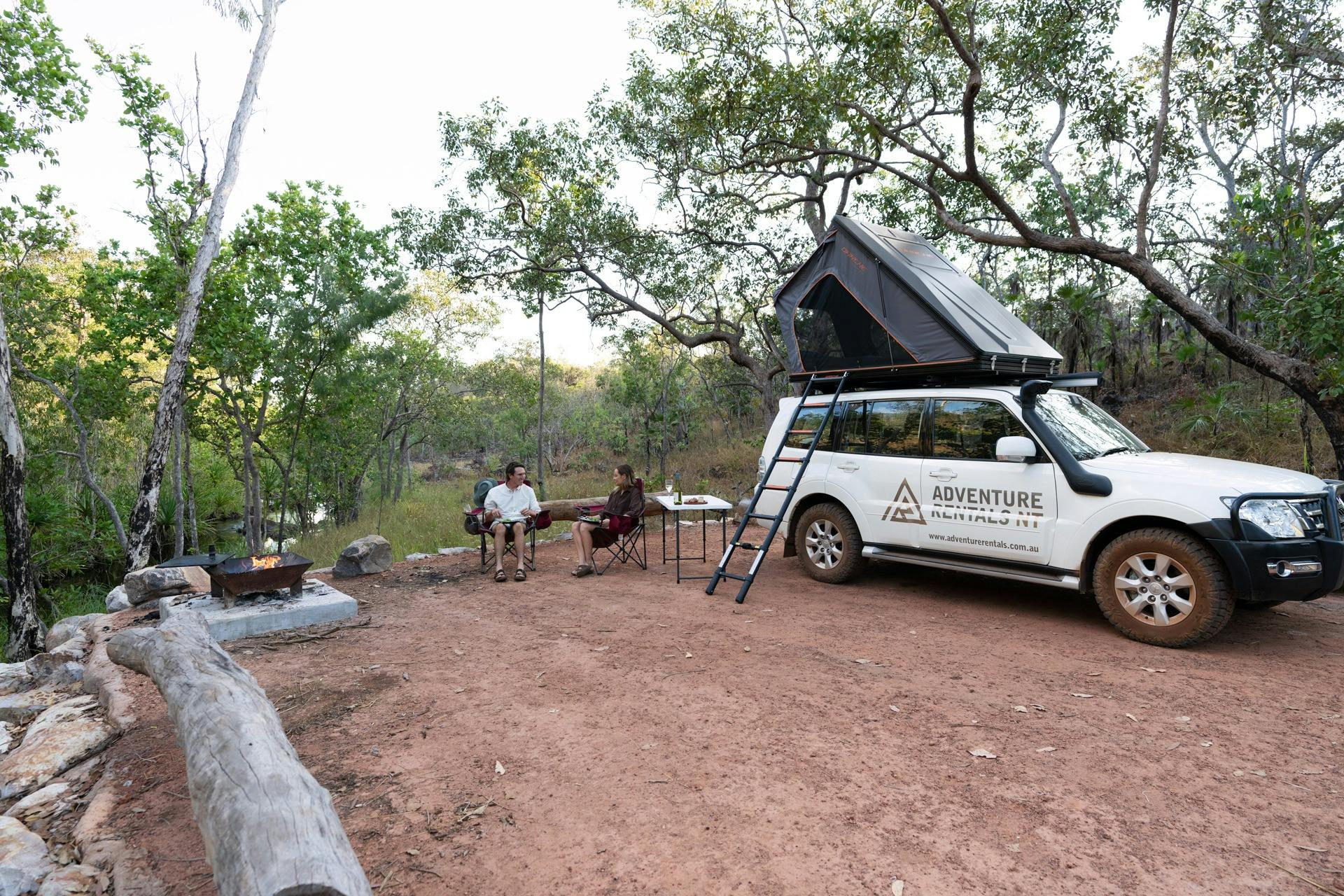 Mitsubishi Pajero 4WD Camper Set up at  Litchfield National Park Central Valley Campground 2