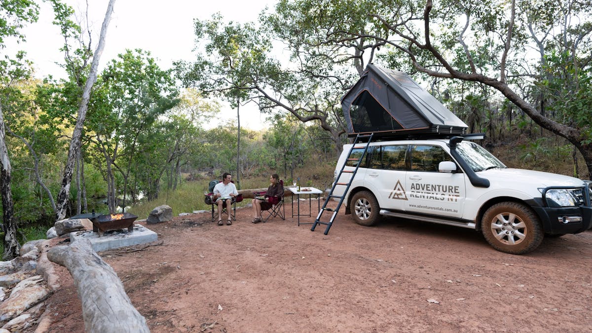Mitsubishi Pajero 4WD Camper Set up at  Litchfield National Park Central Valley Campground 2