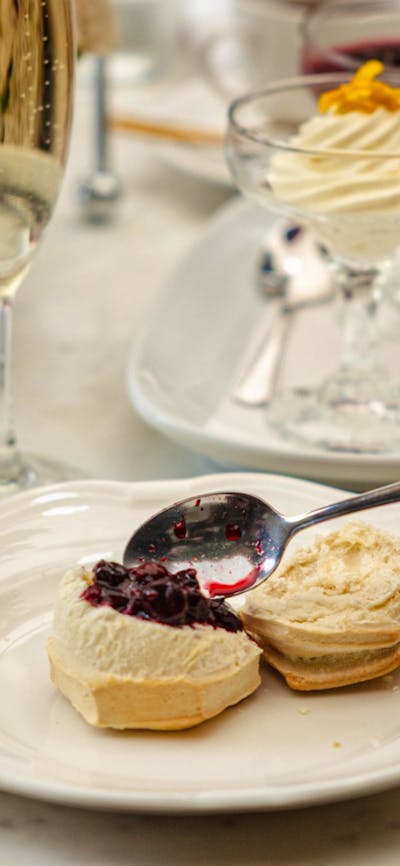 Scones with jam at high tea