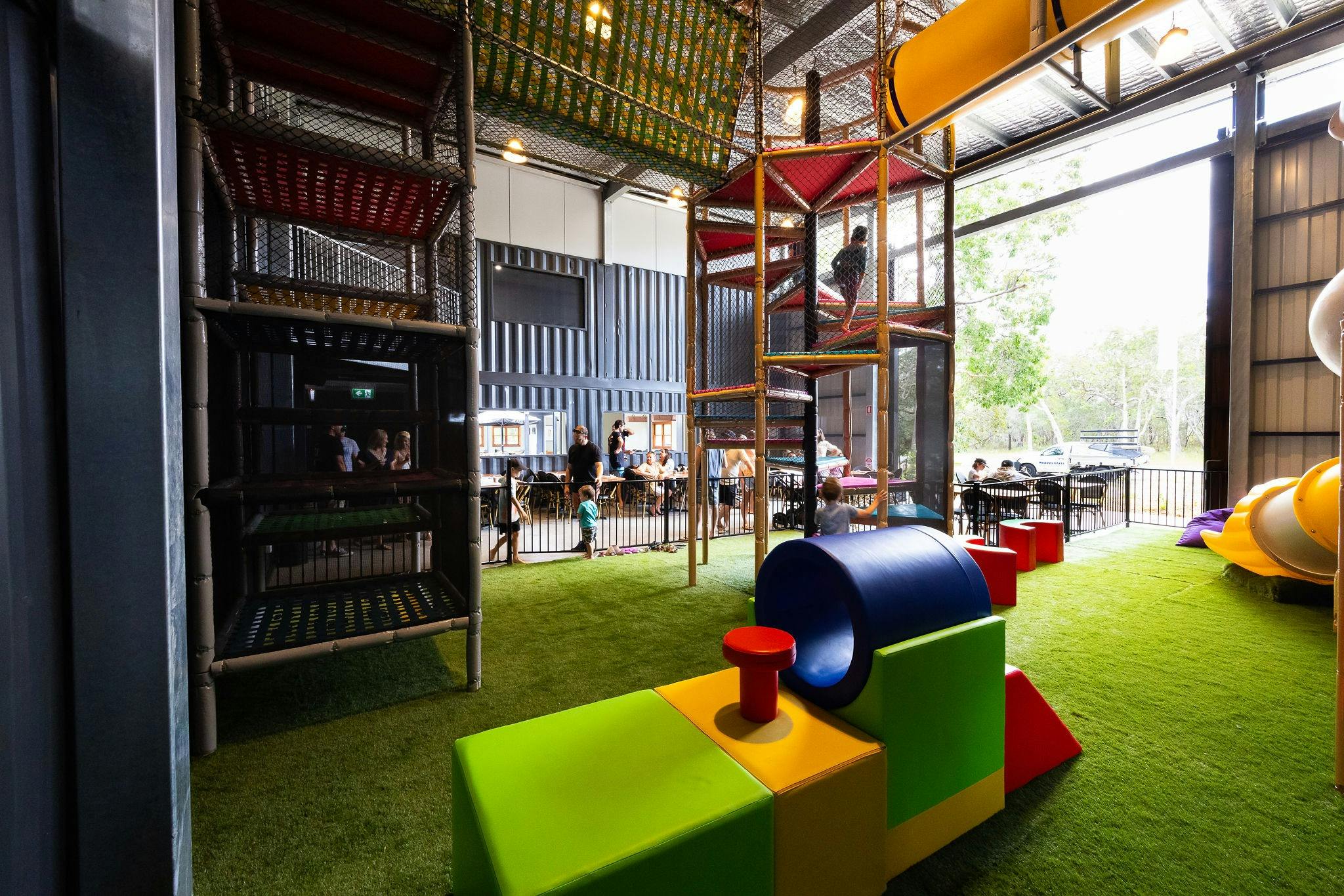 Landscape photo of playpen area