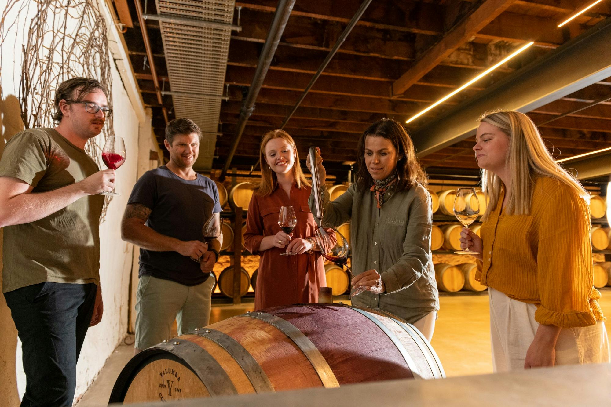 Yalumba syphoning wine