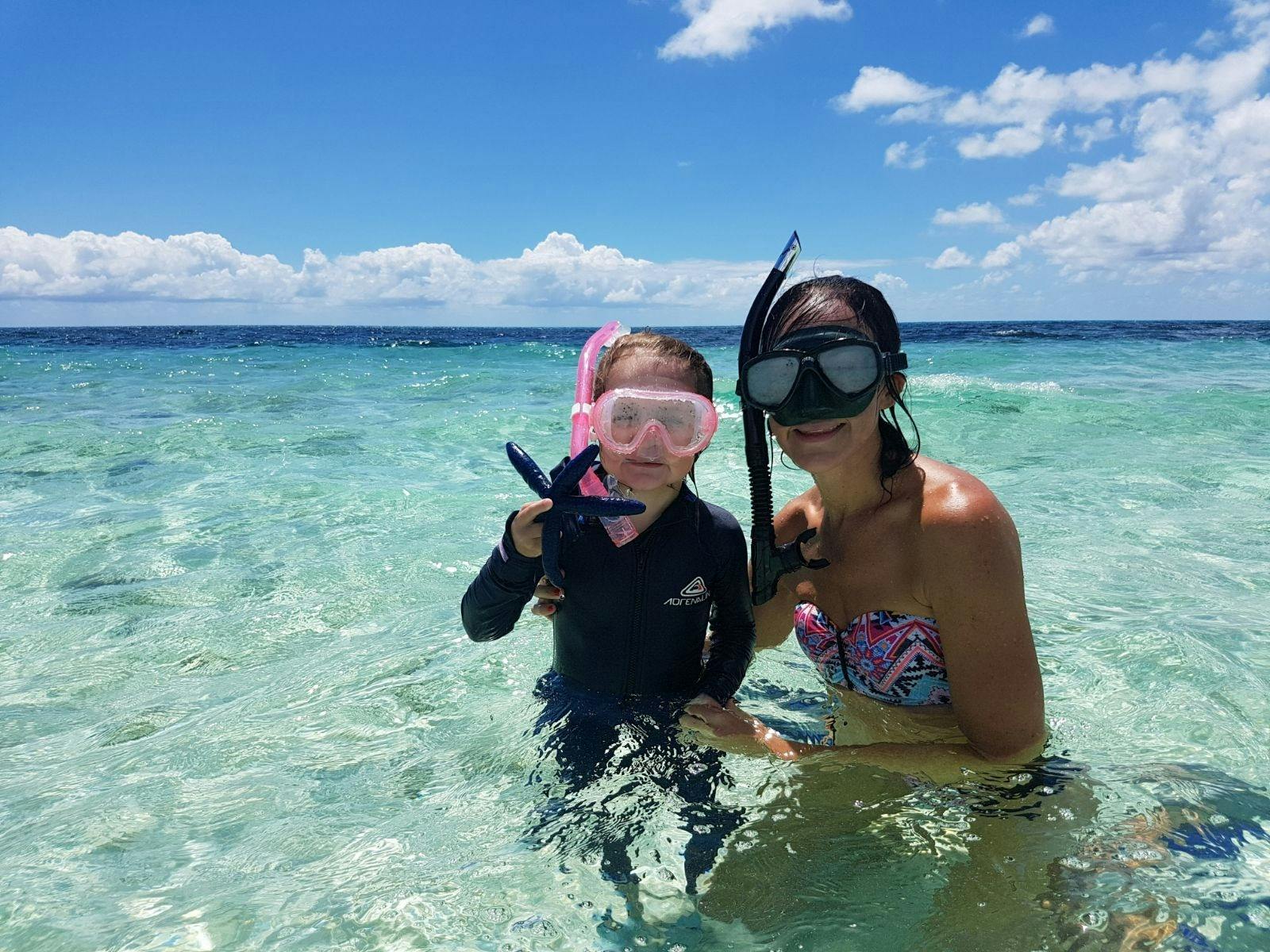 Snorkeling Mum and Daughter