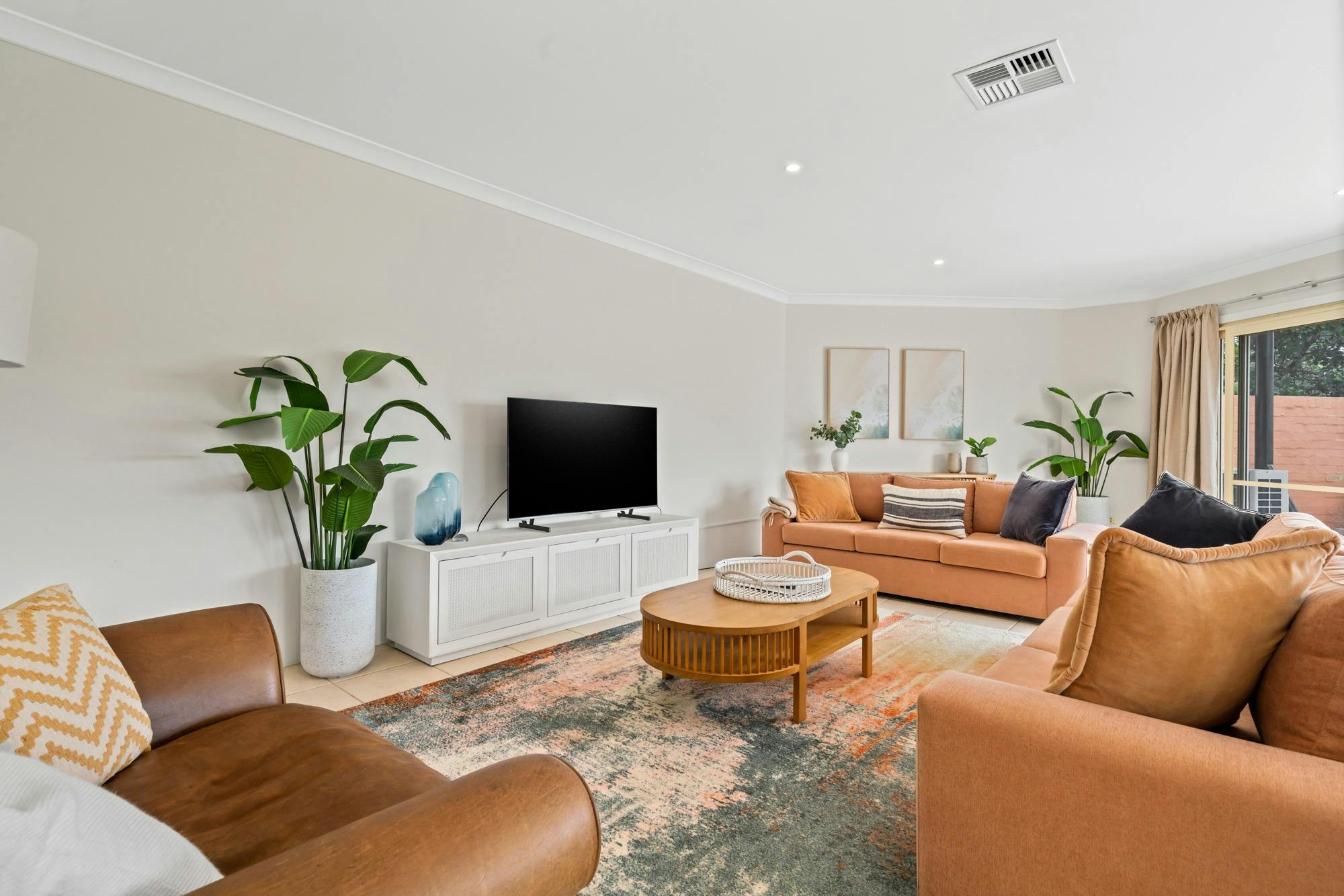 Large two bedroom apartment with open plan layout throughout