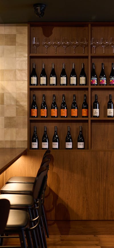 A selection of wines served by the glass