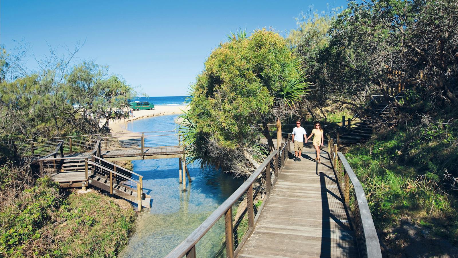 Board walk at Eli Creek -Fraser Island