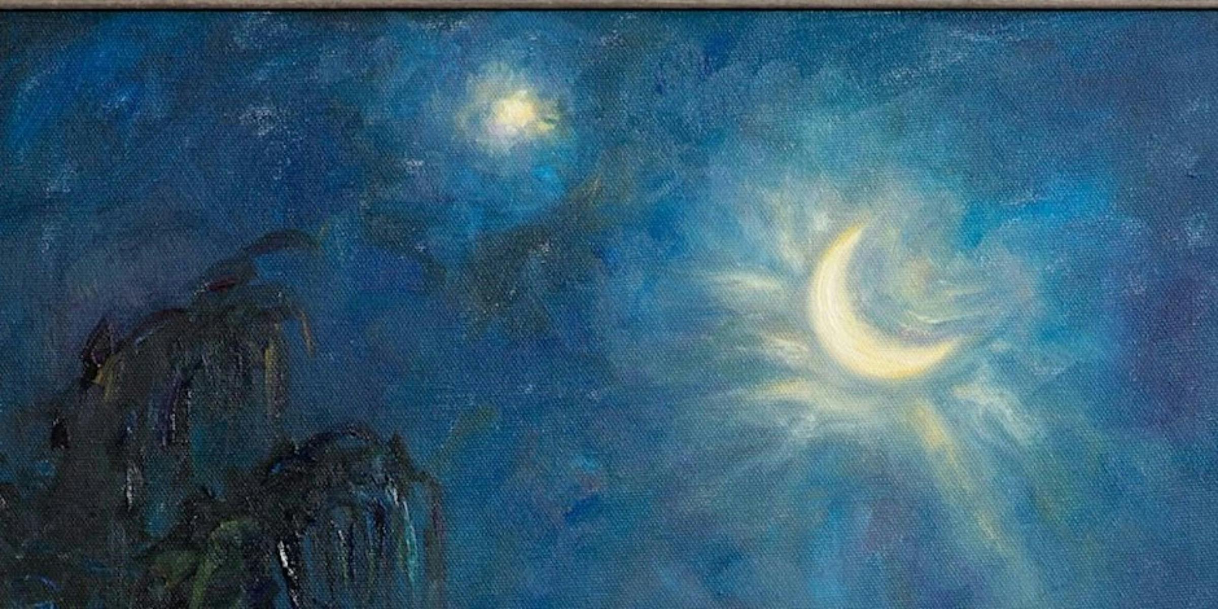 Oil painting of a night sky by renowned artist Concetta Antico