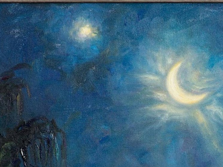 Oil painting of a night sky by renowned artist Concetta Antico