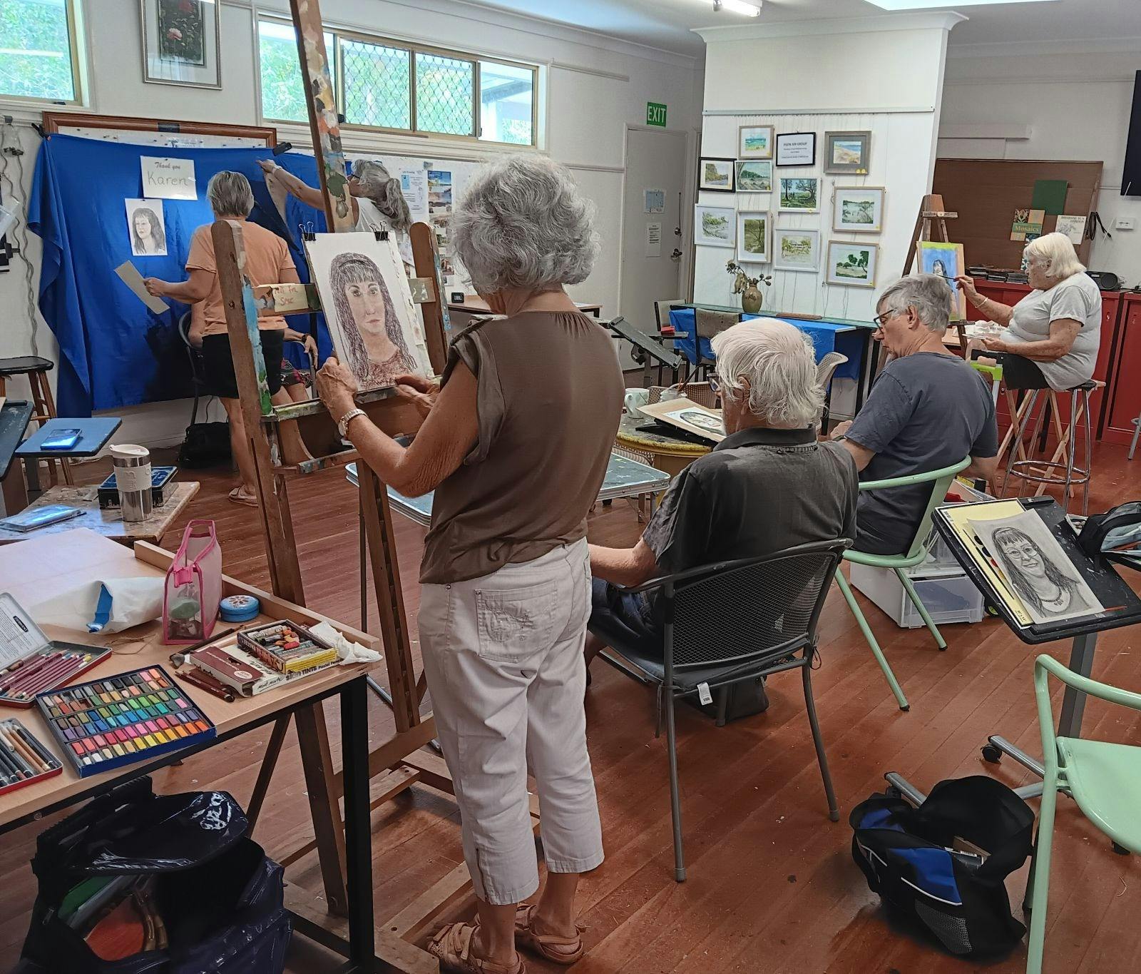 Portrait class in action