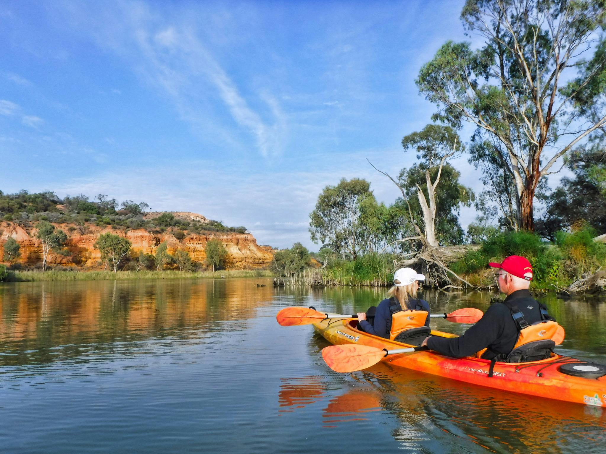 Paddle past the beautiful Booky Cliffs.