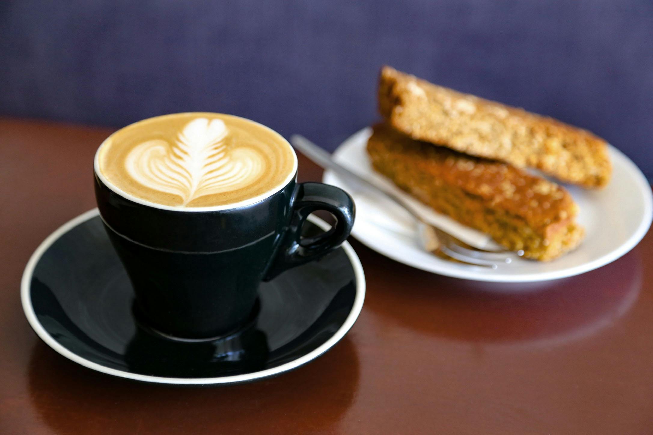 Golden Oat Bars and a 'Dark Inc' flat white will have you feeling energized to start your day.