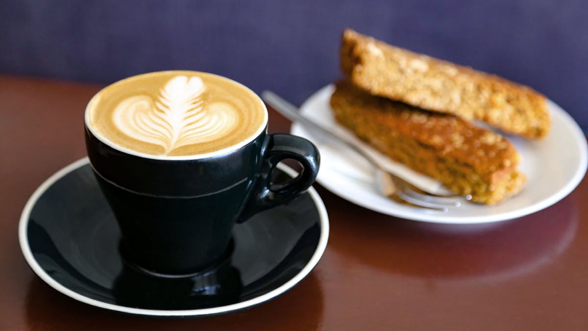 Golden Oat Bars and a 'Dark Inc' flat white will have you feeling energized to start your day.
