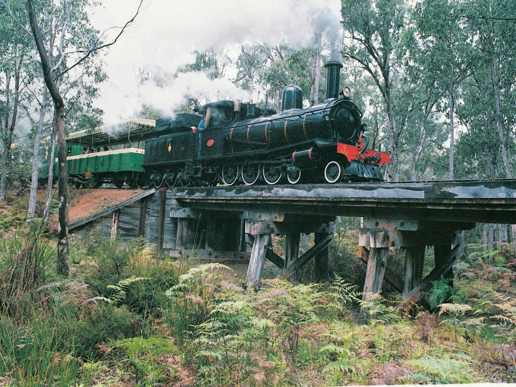 Hotham Valley Railway steam train, Dwellingup, Western Australia