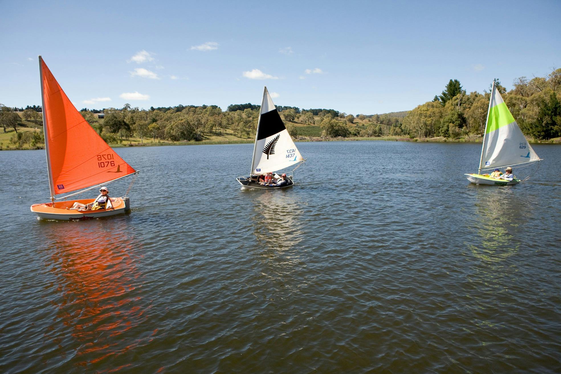 Boating on the lake