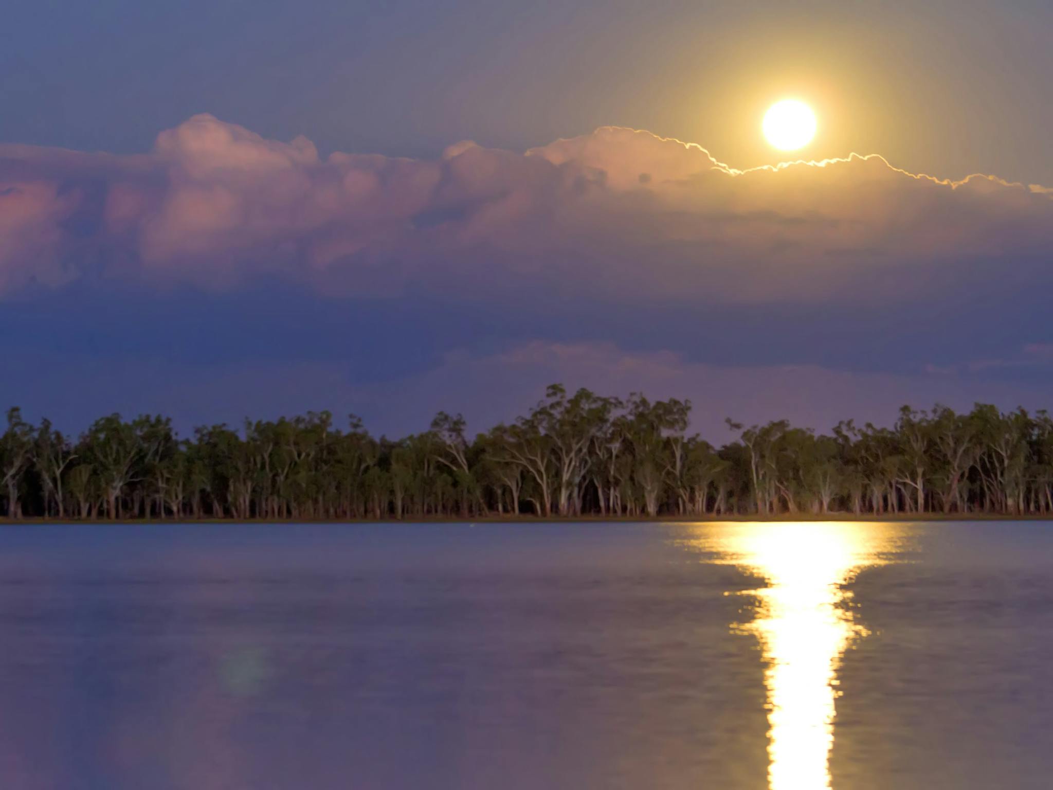 Sunrise over water, Lake Broadwater Sunrise over water, Lake Broadwater