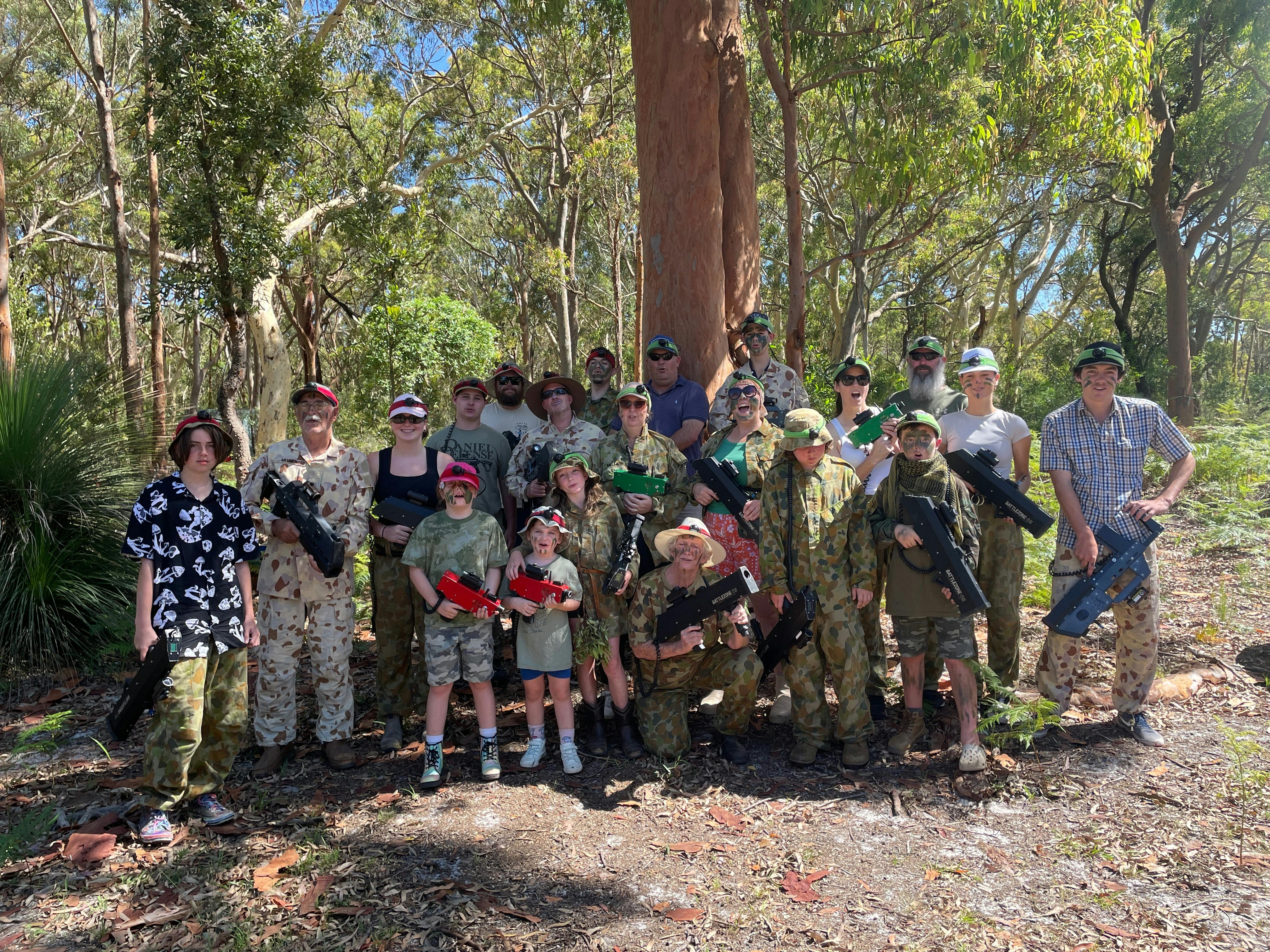 Family Laser tag parties, outdoor adventures