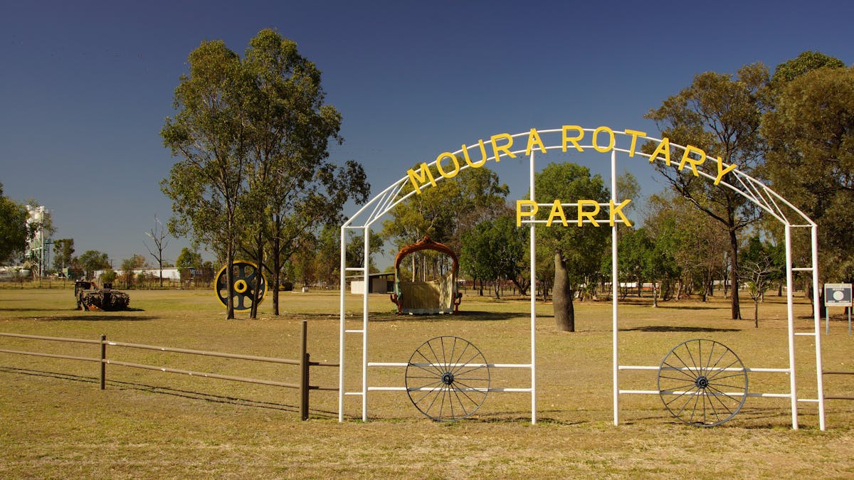 Camping available at Rotary Park, Moura