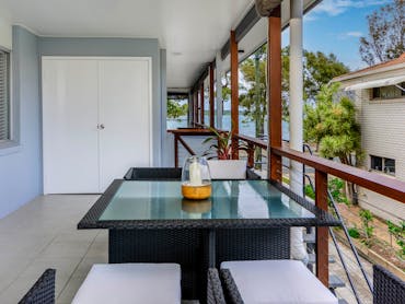 Balcony with water views Balcony with water views