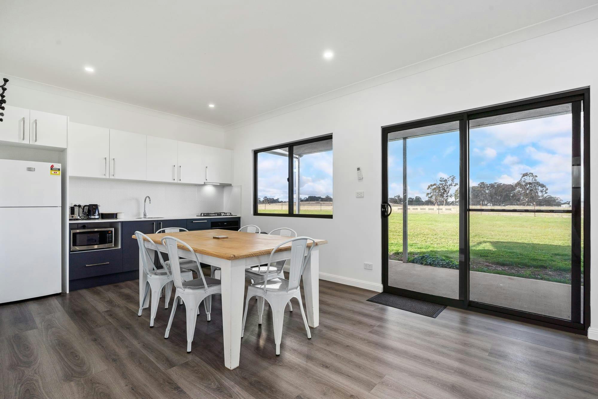 small kitchen and dining