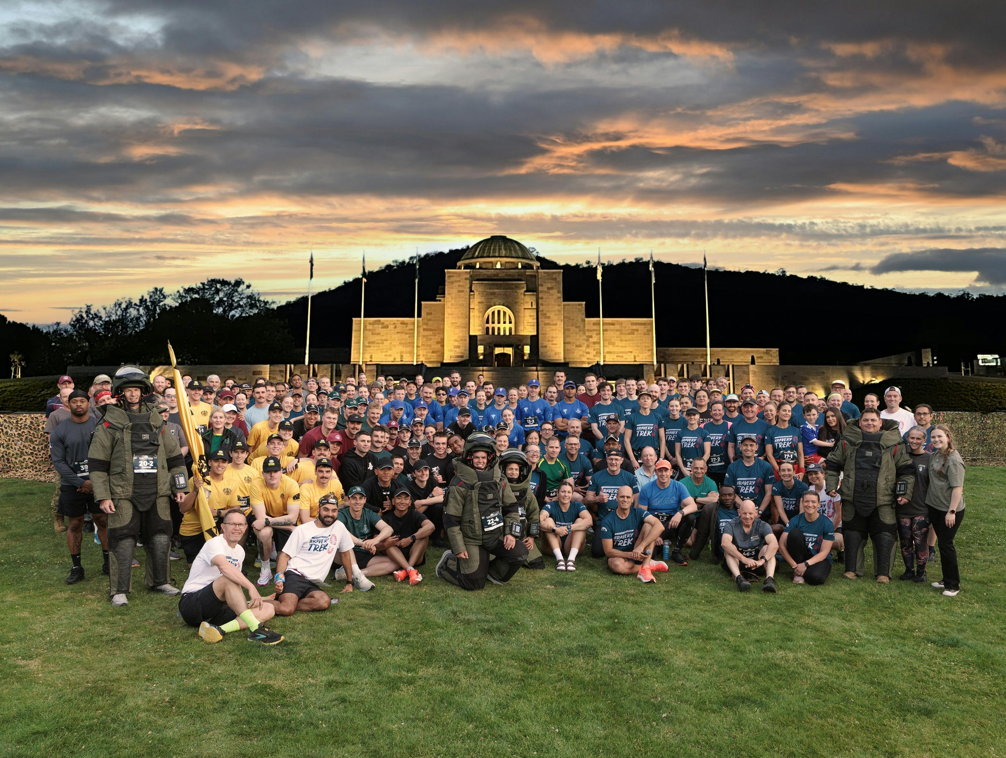 Group of Dusk till Dawn Participants at the front of the AWM