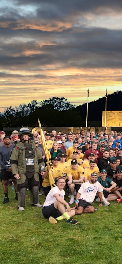 Group of Dusk till Dawn Participants at the front of the AWM