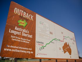 Photo of the outback way sign on the great central road