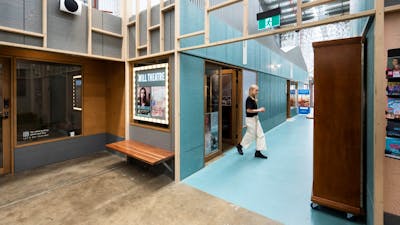 Outside the Mill doors