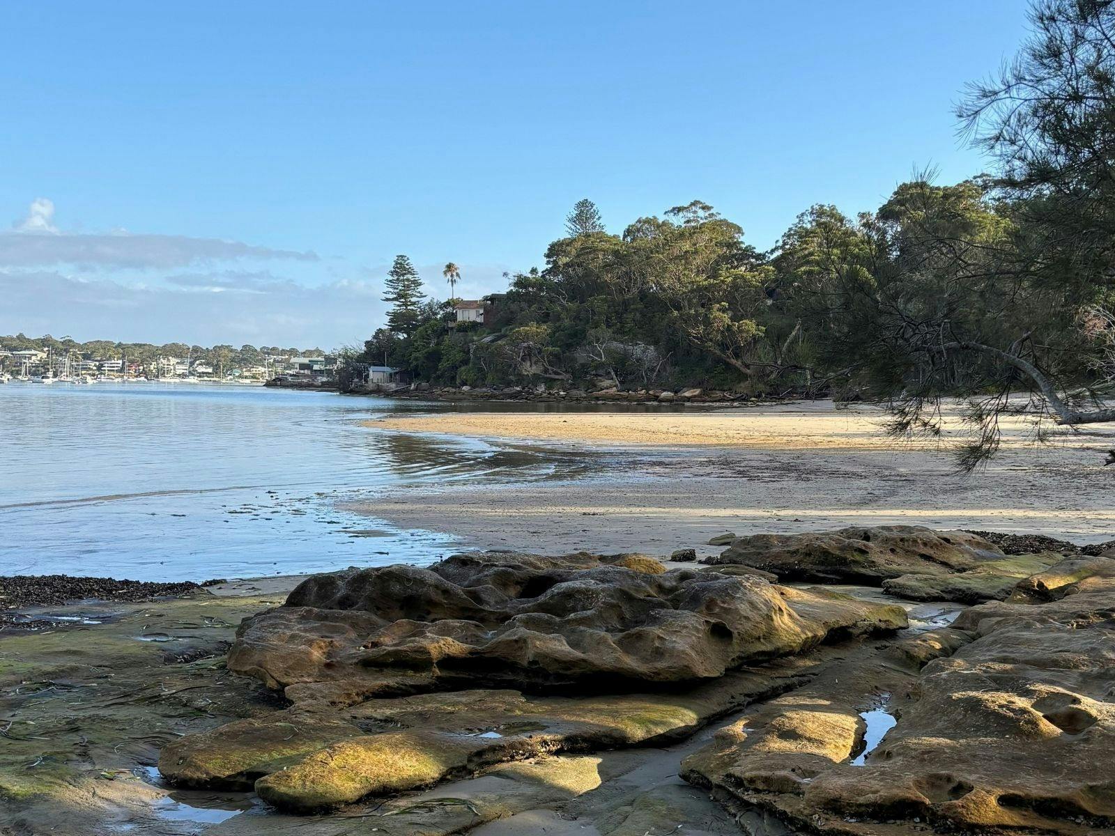 view of beach looking into Gunnamatta Bay