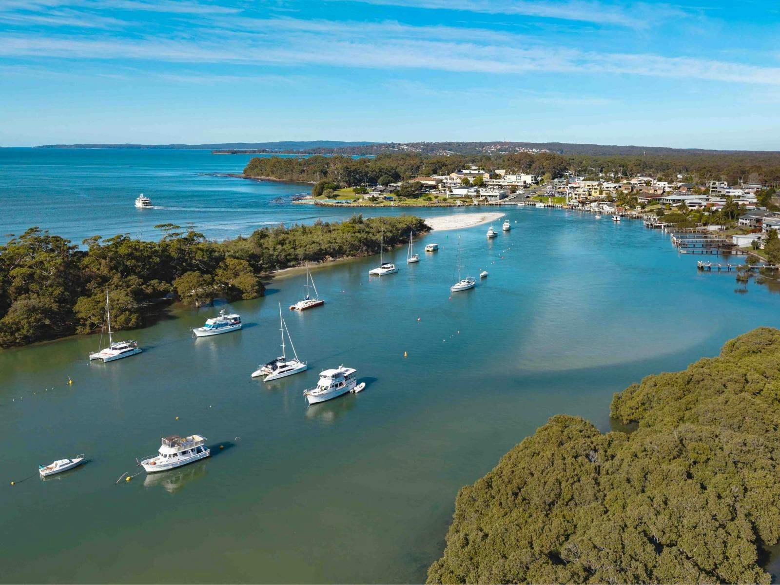 Drone photo of Currumbene Creek Huskisson