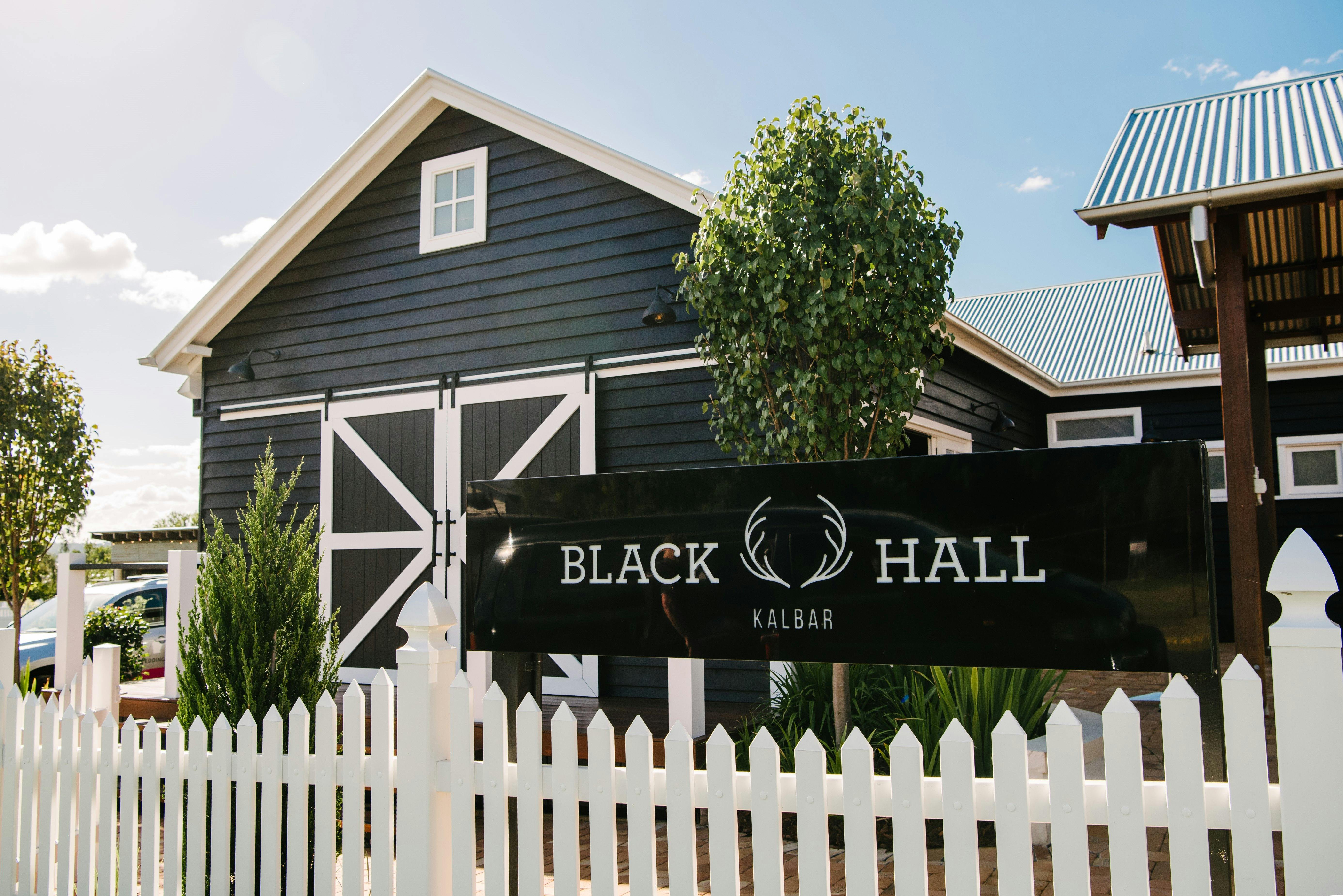 front of Black Hall reception area