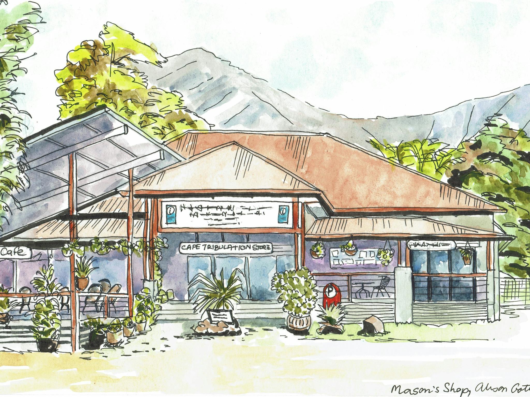 Watercolour commission by the late Alison Gotts Watercolour commission by the late Alison Gotts