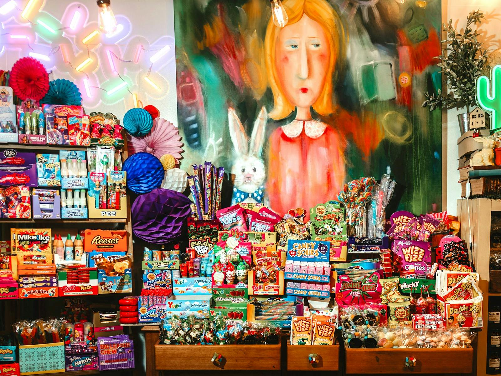 Our Kids Corner is filled with old-fashioned lollies galore and colourful childhood favourites.