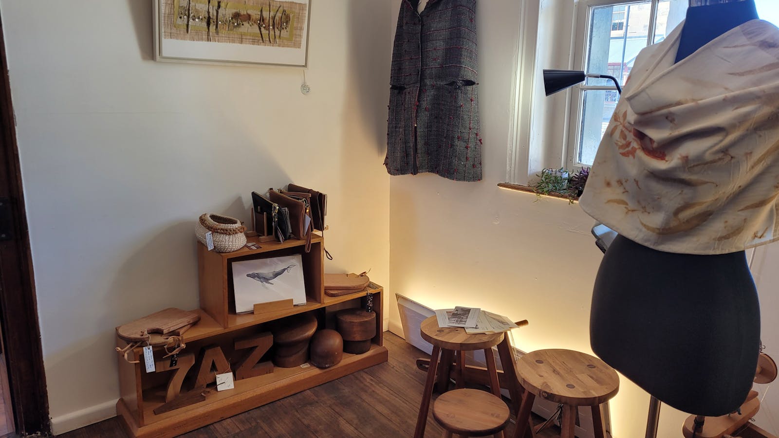 Work from over fifty Tasmanian makers includes furniture, clothing, artwork and accessories.