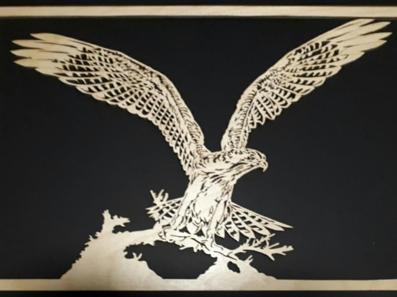 Intricate Scroll Saw Eagle