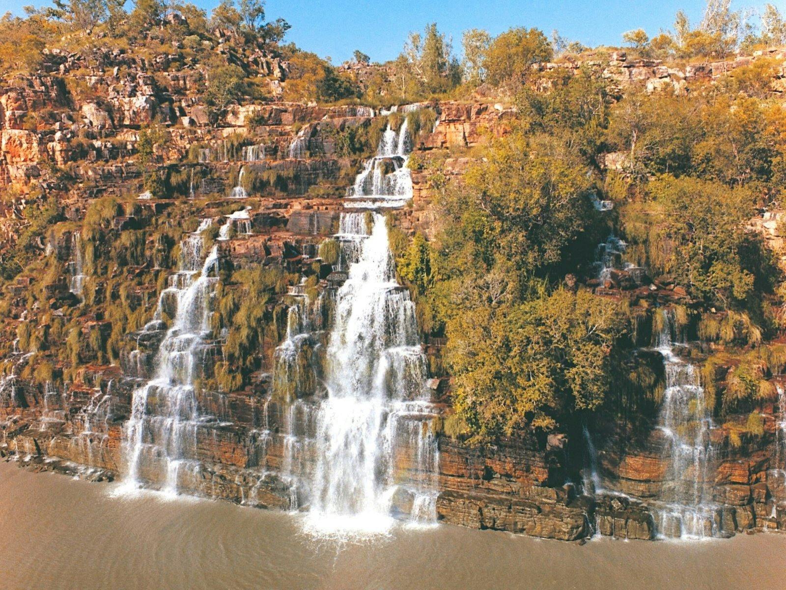 Discover King Cascade Waterfalls during your YOTSPACE superyacht voyage of the Kimberley