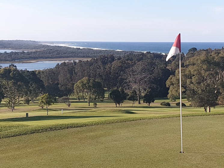 4th green has wonderful views over the inlet