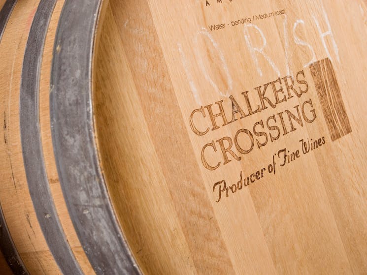 Chalkers Crossing Winery barrell