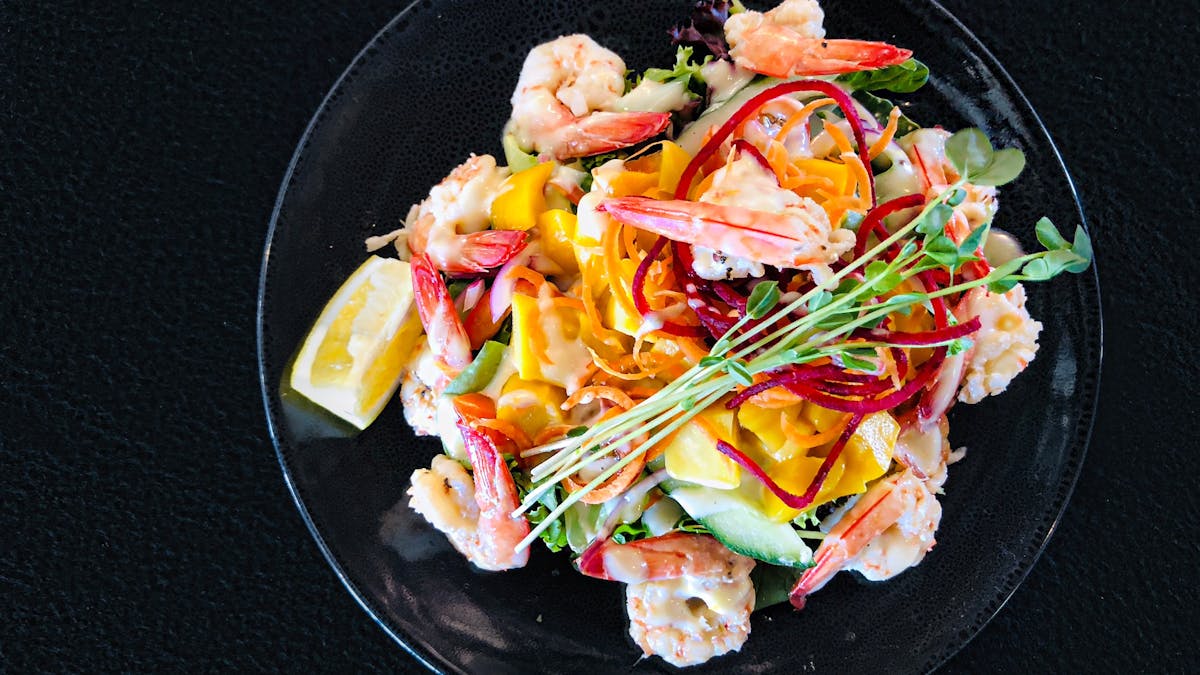 Prawn, Mango and Macadamia Nut Salad