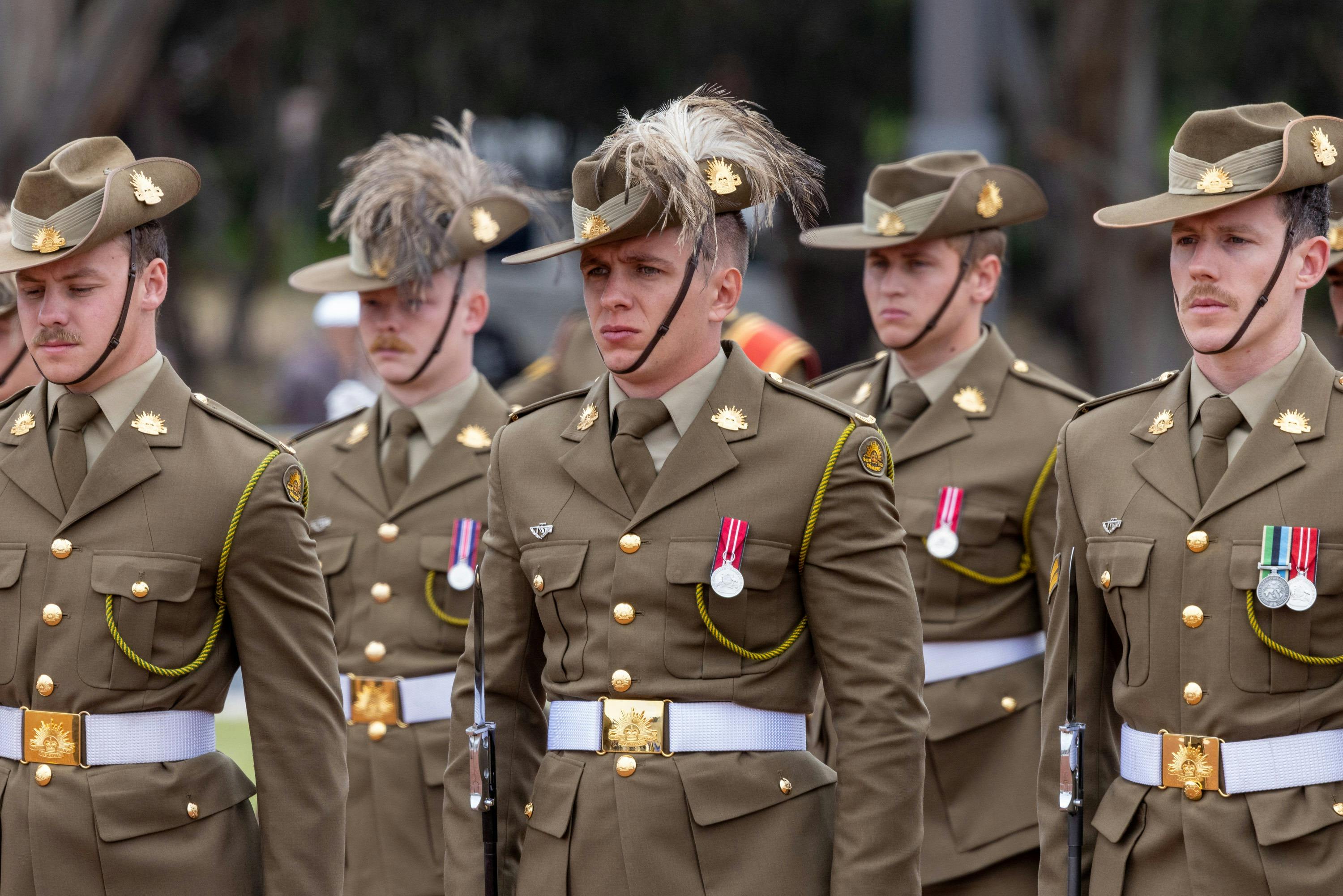 Australian soldiers in unform