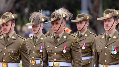 Australian soldiers in unform