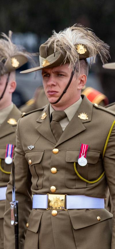 Australian soldiers in unform
