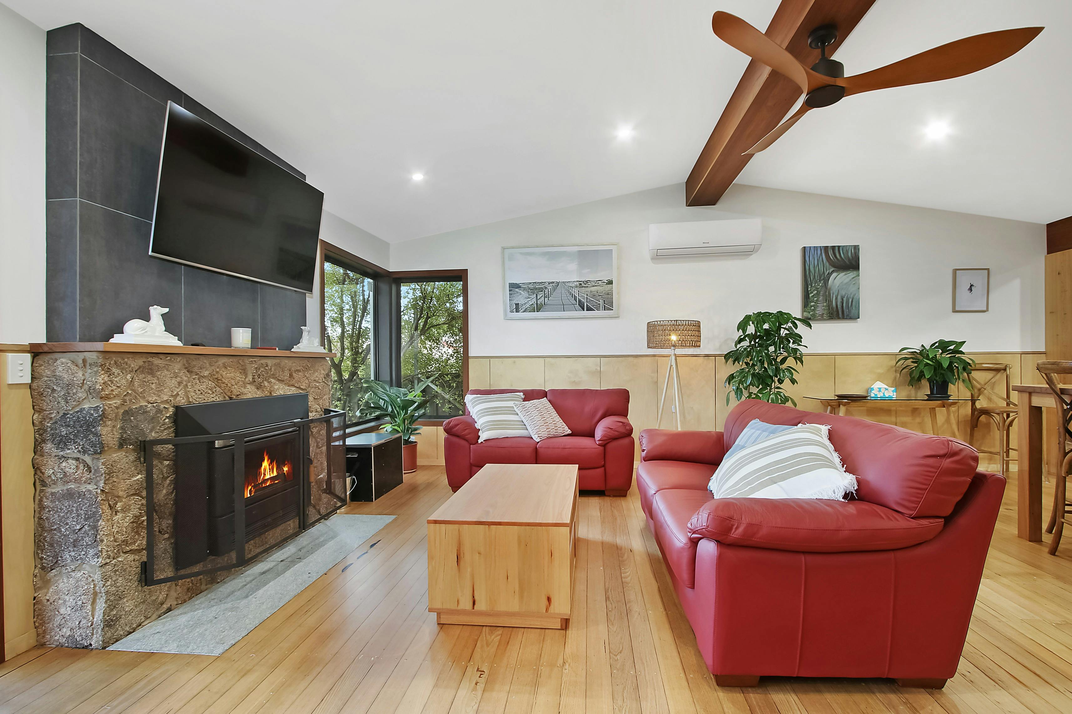 Lounge with open fire