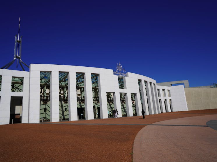 Parliament House entrance and forecourt