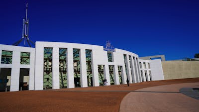 Parliament House entrance and forecourt