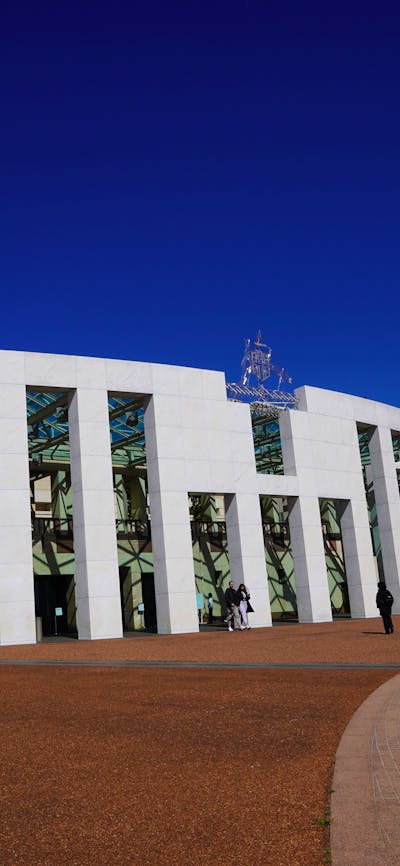 Parliament House entrance and forecourt