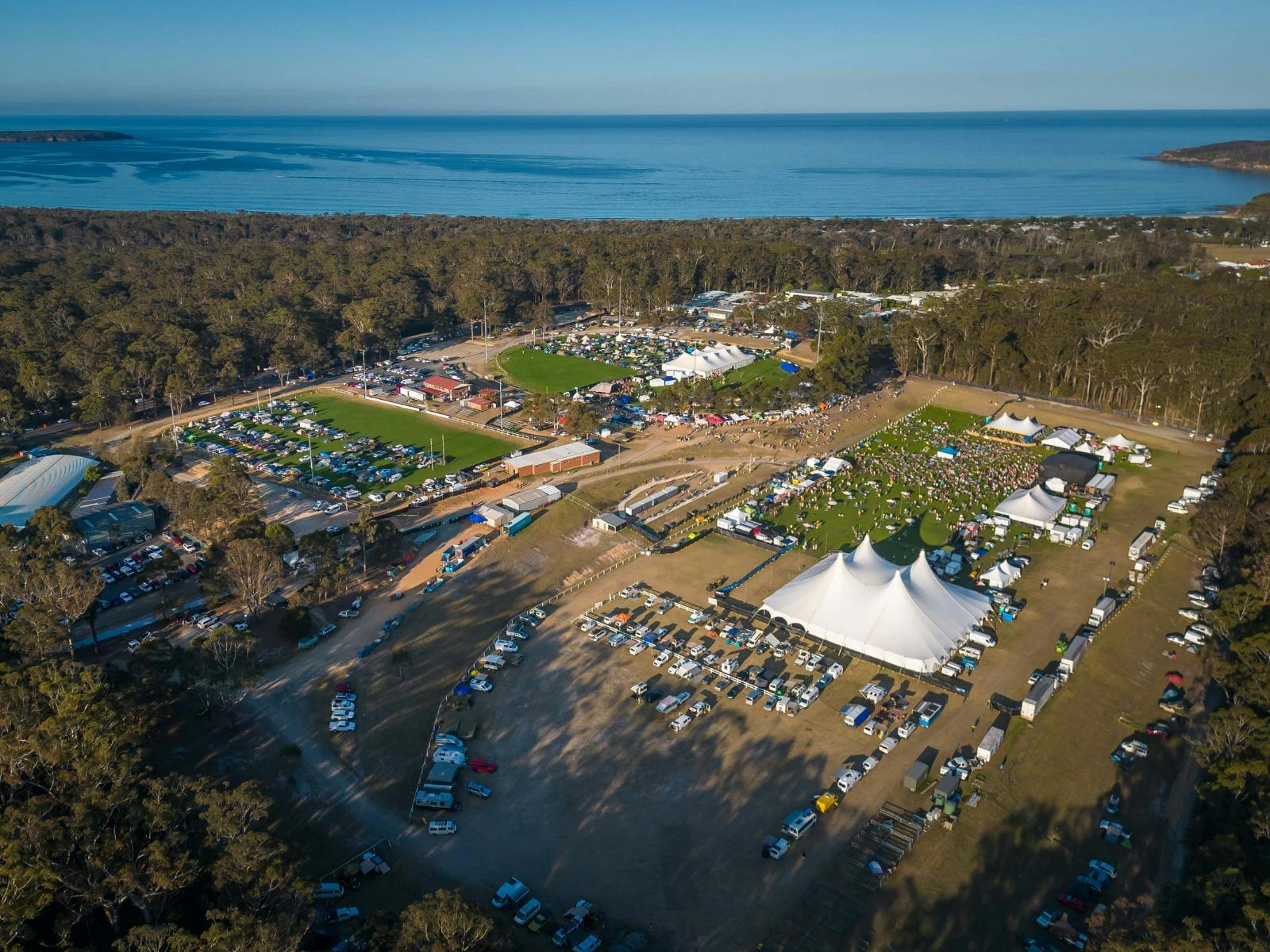 the festival site near Pambula Beach